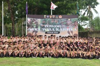 Danrem 043/Gatam Buka Persami Pramuka Saka Wira Kartika Tahun 2024